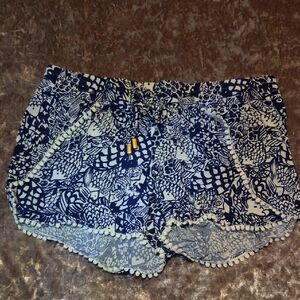 Lilly Pulitzer for Target  Navy/White Flower/Fish Casual Drawstring shorts